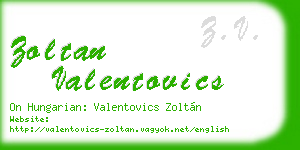 zoltan valentovics business card